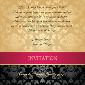 E-invitation guldbrokade