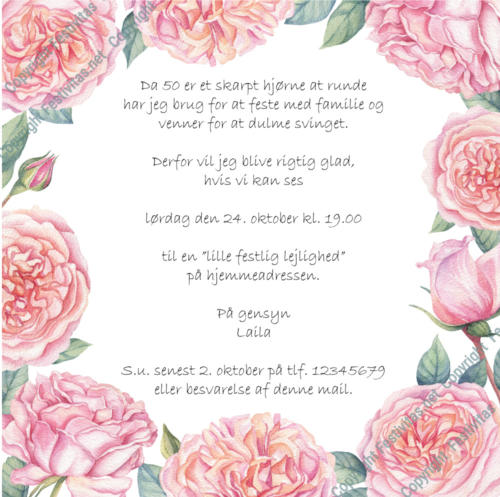E-kort med rosenkrans