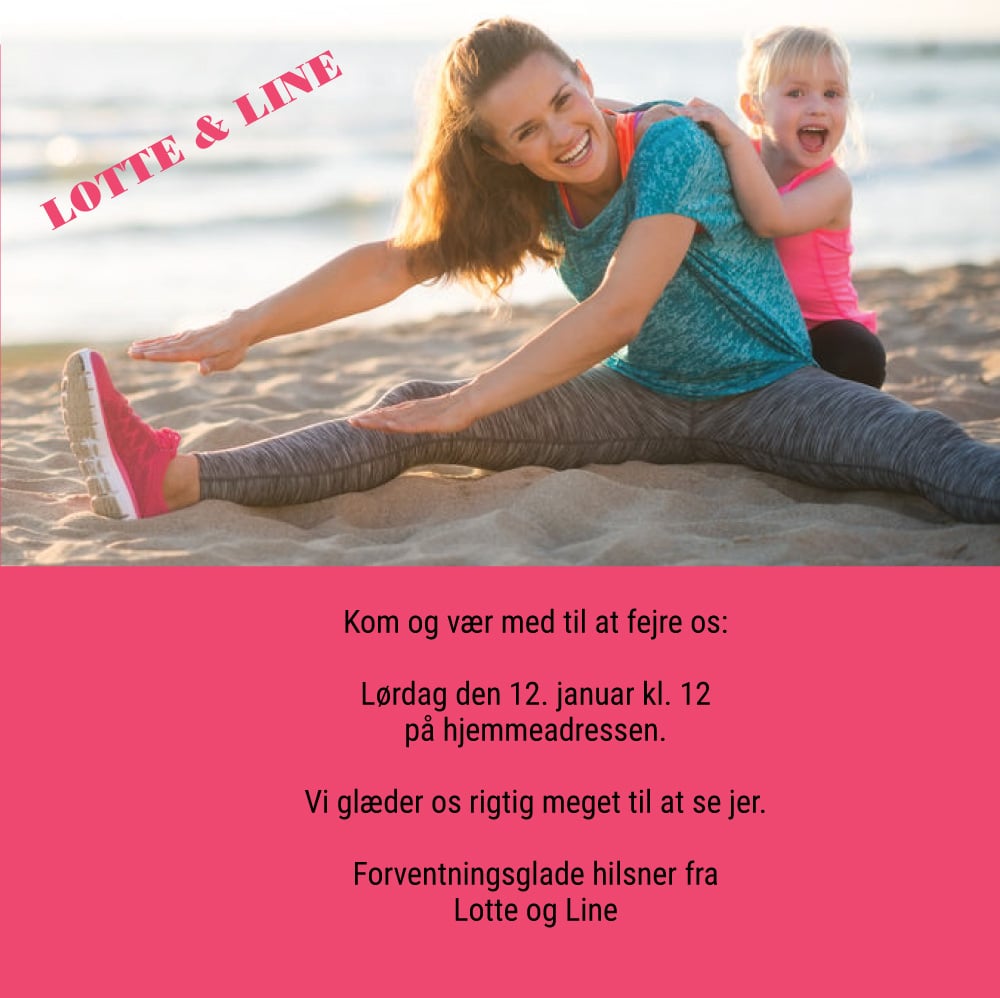 Fødselsdagsinvitation med foto