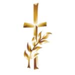 Gyldent kors med olivengren kr. 0,00
