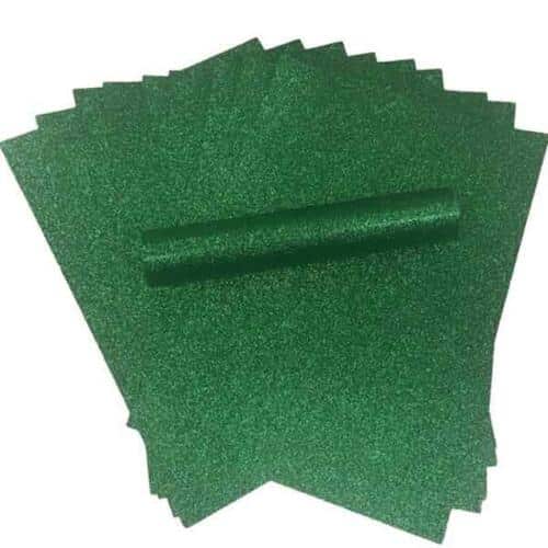 Grønt glimmerpapir